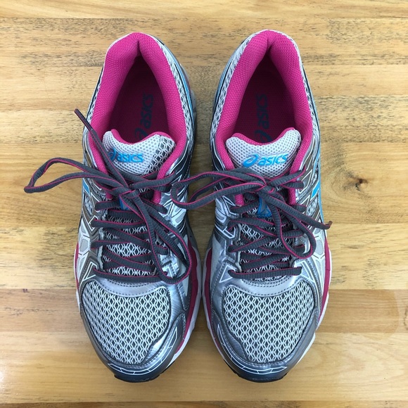 ASICS Gel Fortify Athletic Sneakers Gray Pink Blue Women’s Sz 9.5 - Picture 6 of 16
